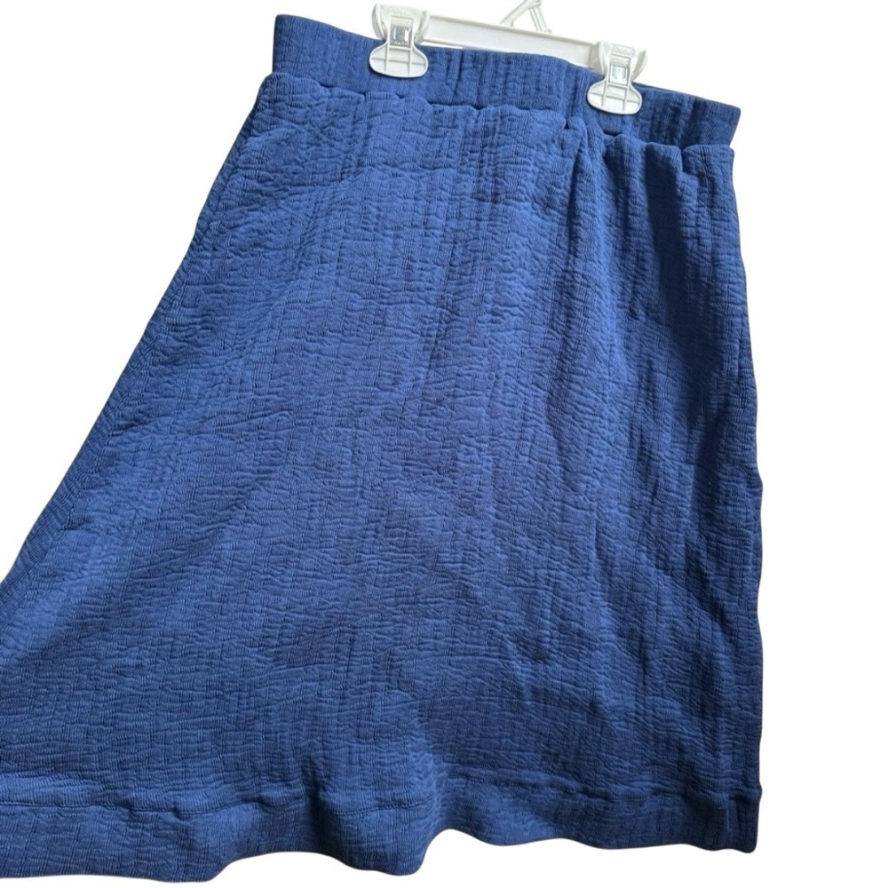Rebecca Midi Blue Textured Knee Length A-Line Skirt Teen Girls Size 20 - Picture 3 of 6